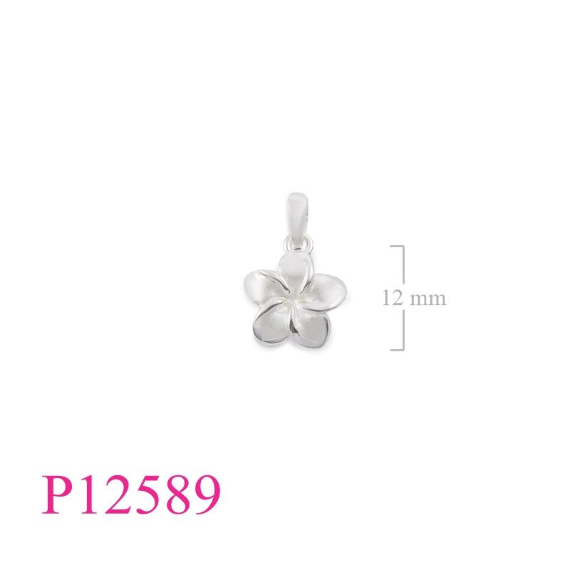 <p>Pendant, 12mm sandblast champac flower (bail).</p>