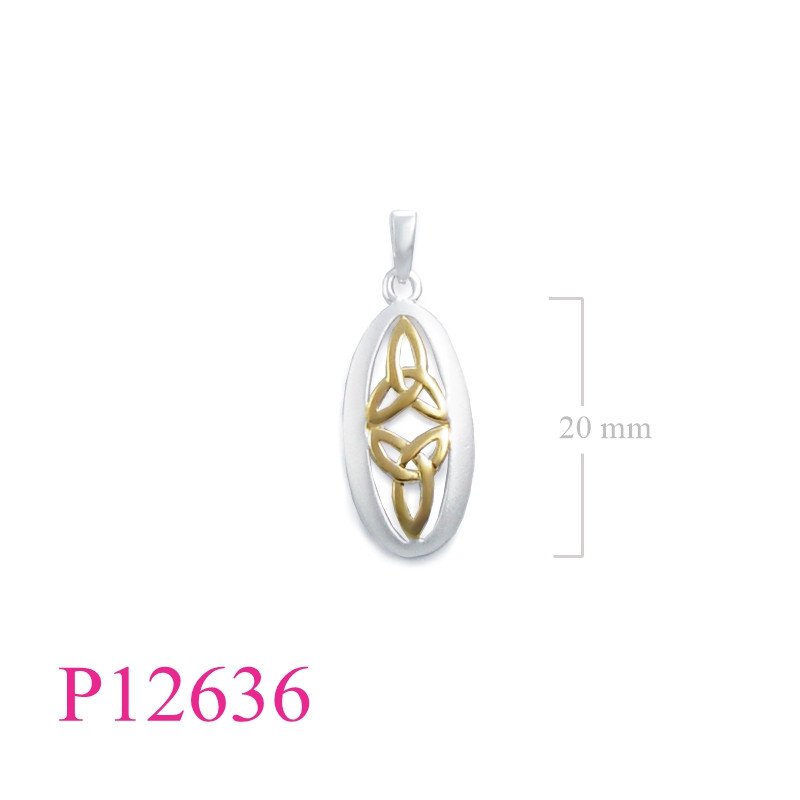 <p>Pendant, double Trinity in oval.</p>