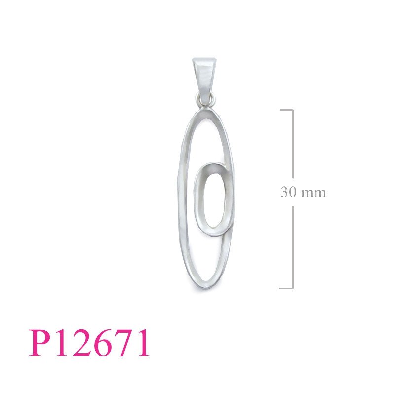 <p>Pendant, oval loop in loop.</p>
<p> </p>