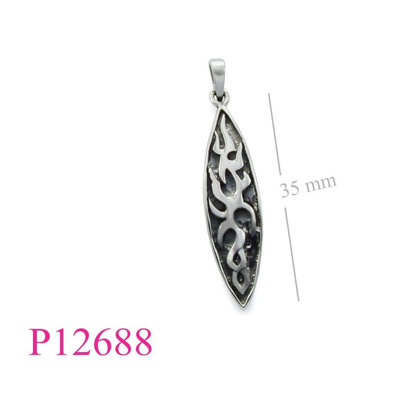 <p>Pendant, windsurfing board fire design.</p>
<p> </p>