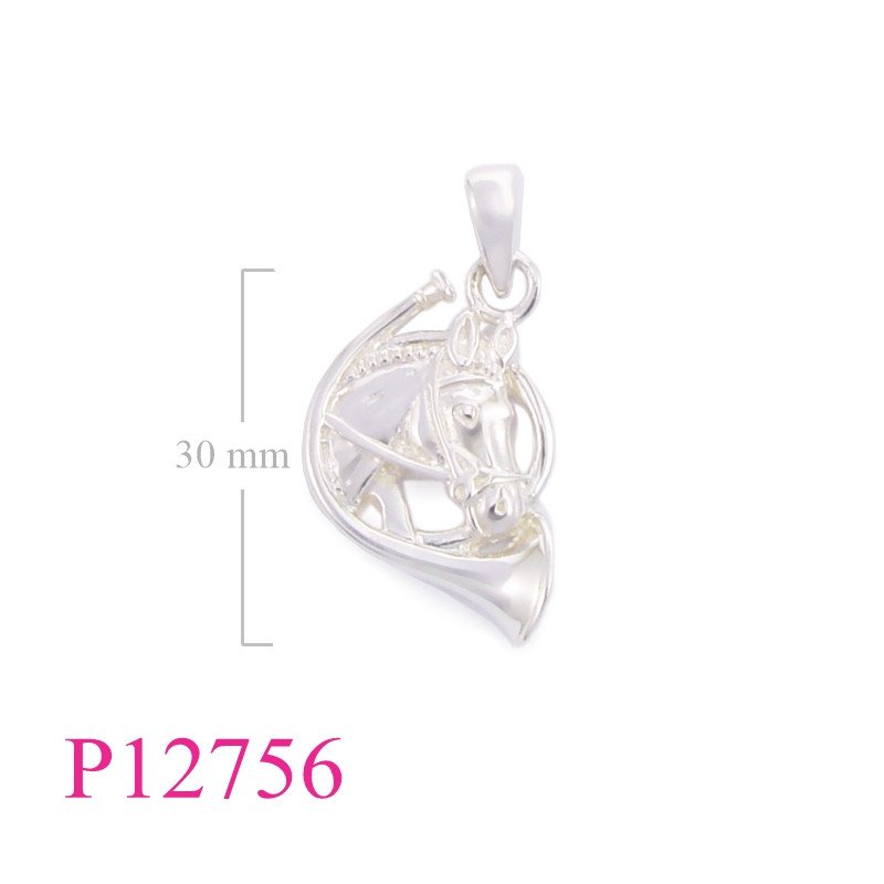 <p>Pendant, horse head and horn.</p>