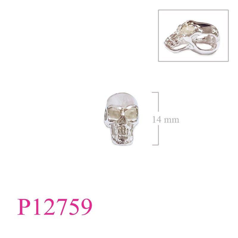 <p>Pendant, skull.</p>
