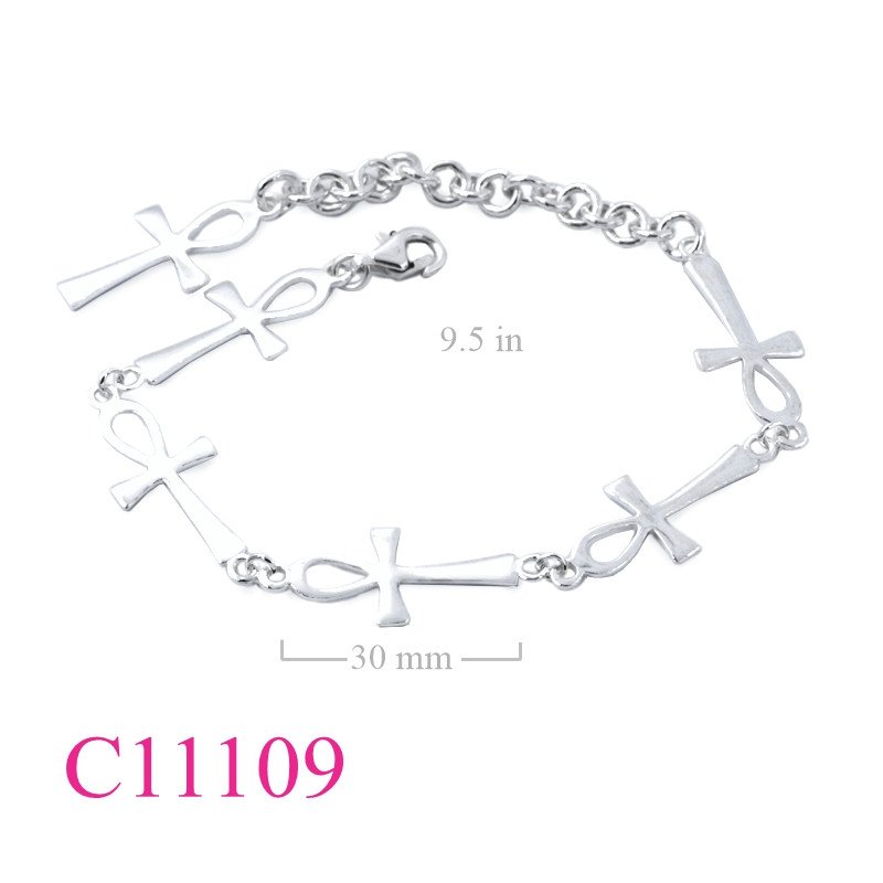 Bracelet, 5 Ankhs.