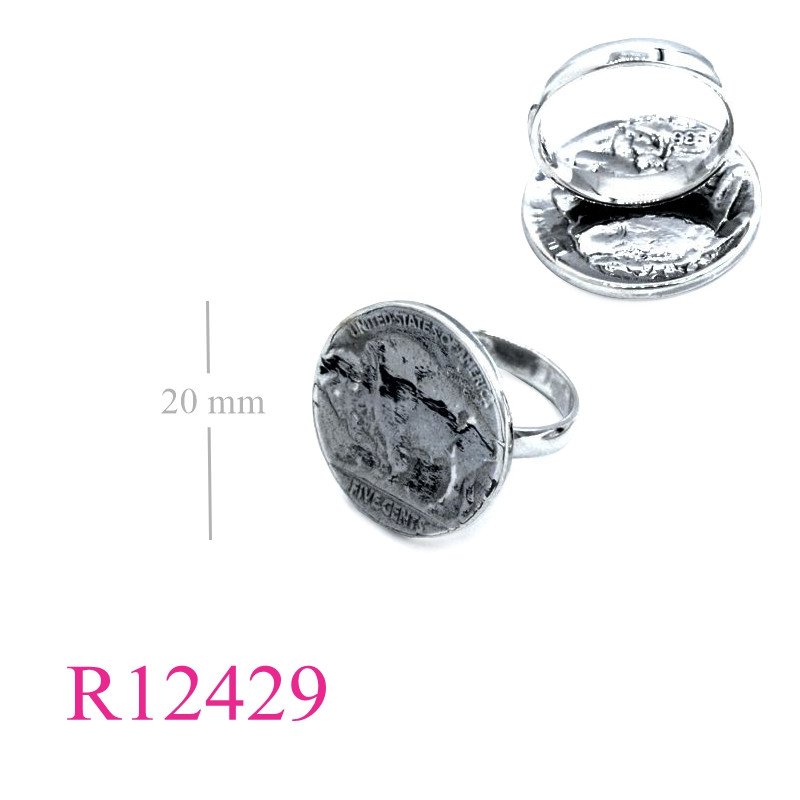 <p>Ring, buffalo coin.</p>