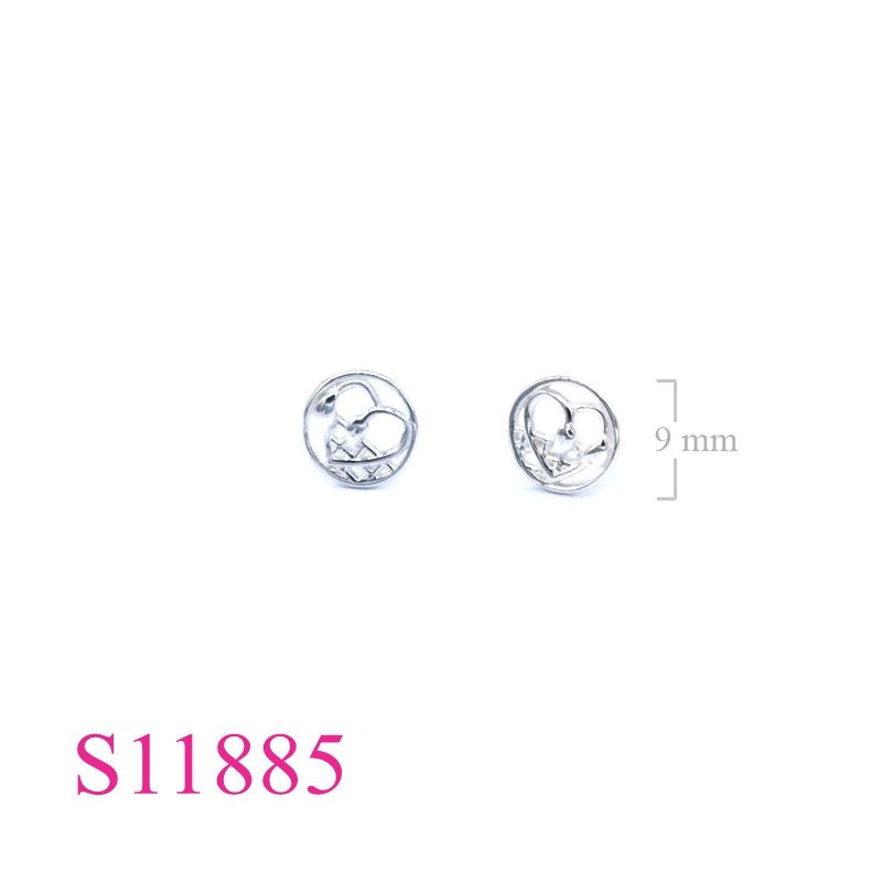 <p>Earrings, 9mm round Rennie Mackintosh heart.</p>