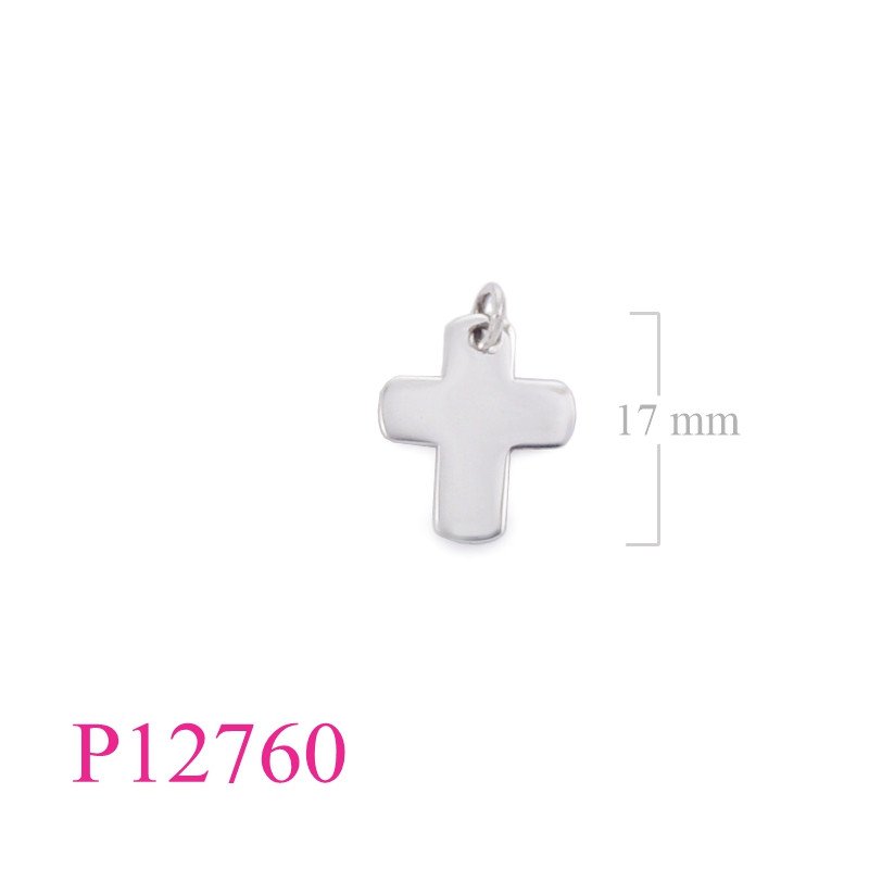 <p>Pendant, 14x17x1mm cross.</p>
