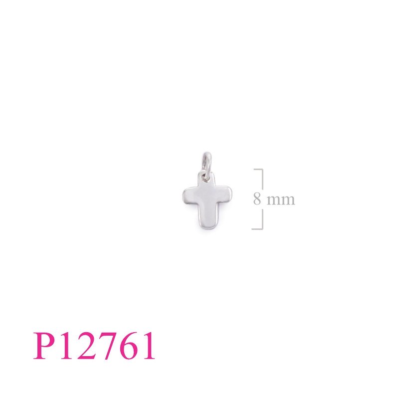 <p>Pendant, 8x10x0.8mm cross.</p>