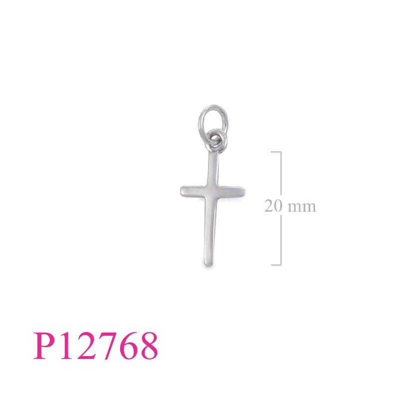 <p>Pendant, 10x17mm cross.</p>