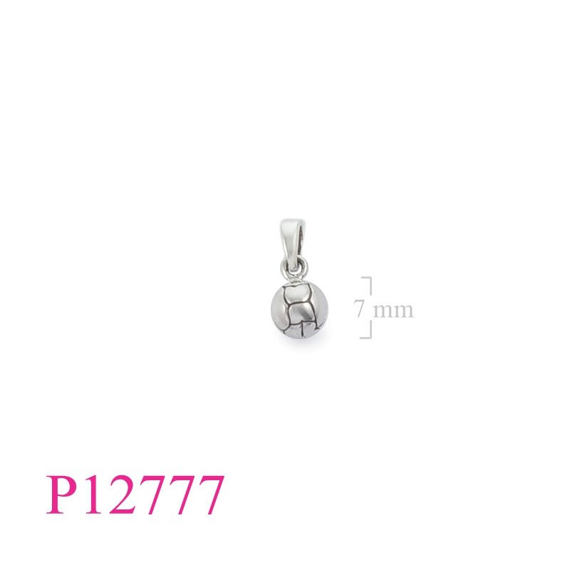 <p>Pendant, 6mm soccer ball.</p>