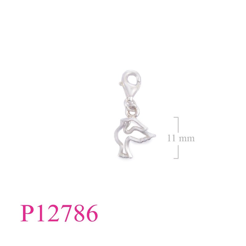 <p>Pendant, cut out dove.</p>