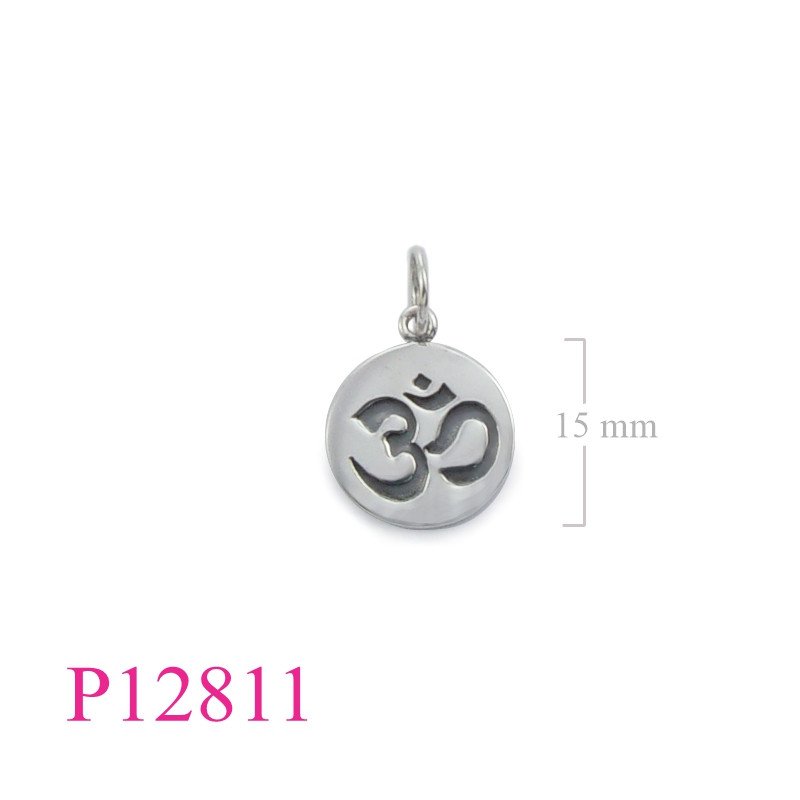 <p>Pendant, 15mm Omh round tag.</p>