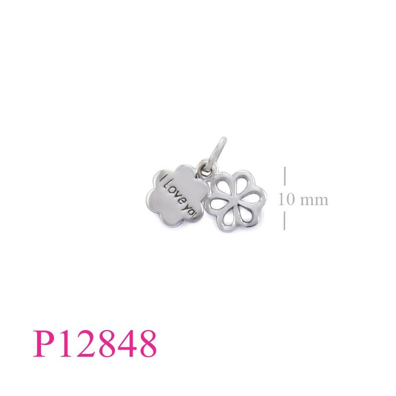 <p>Pendant, "I love you" flowers.</p>