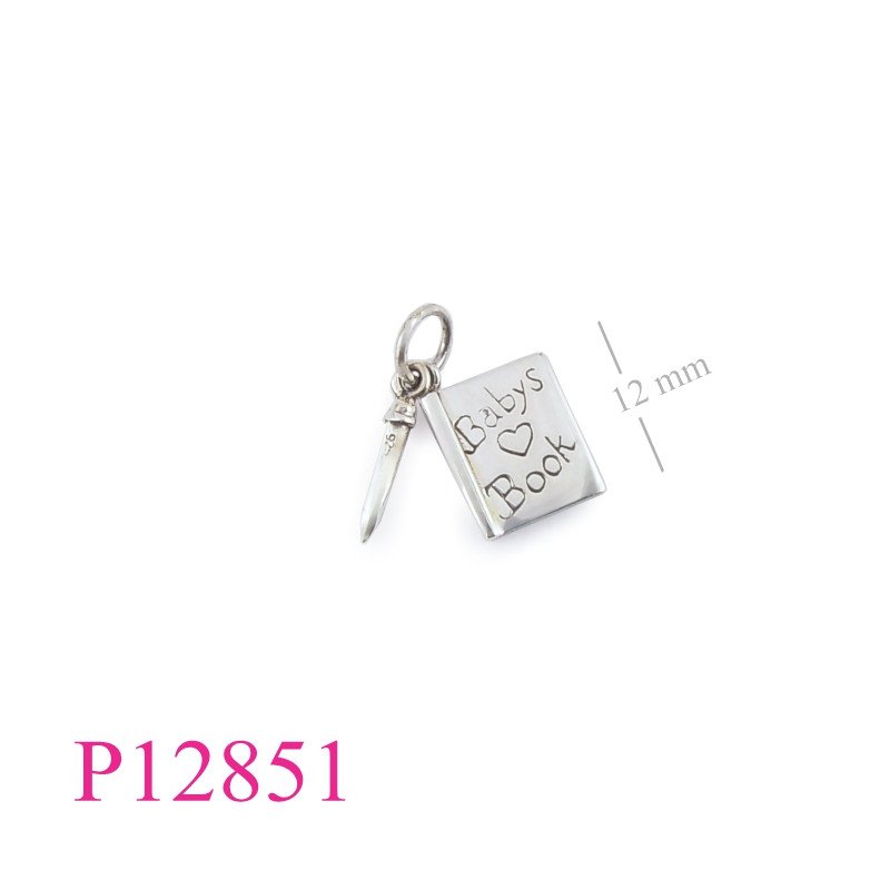 <p>Pendant, "Baby Love Book" and pencil.</p>
<p></p>