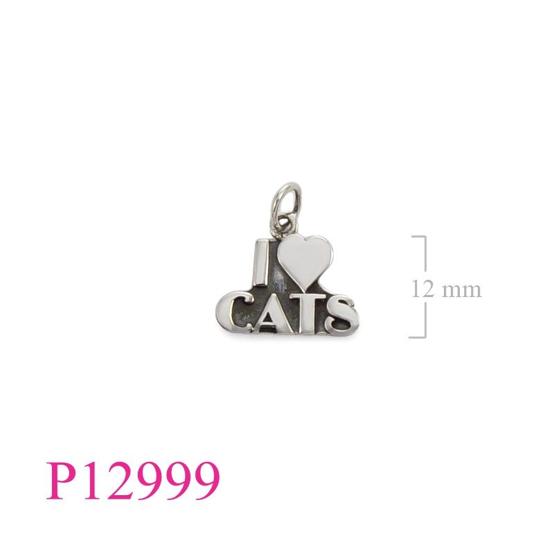 <p>Pendant, "I Love cats".</p>