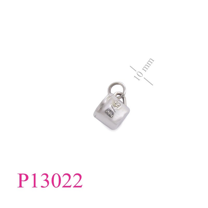 <p>Pendant, "BABY" mug.</p>