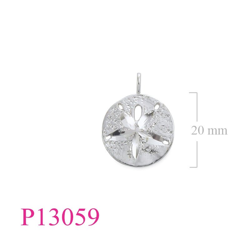 <p>Pendant, 20mm sand dollar.</p>