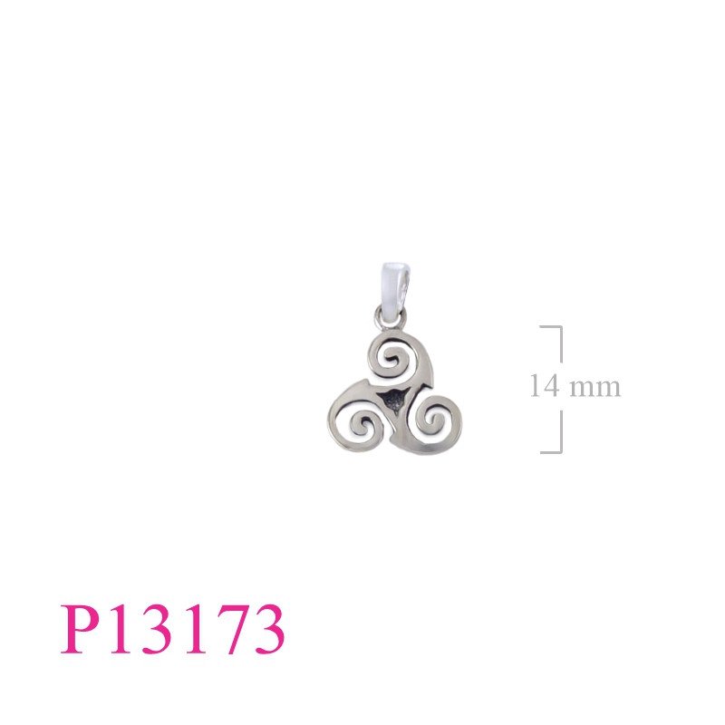 <p>Triskelion Pendant, 14mm cut out Triskelion.</p>