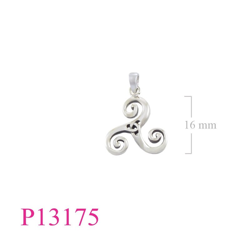 <p>Pendant, 17mm Triskellion with Trinity in center.</p>