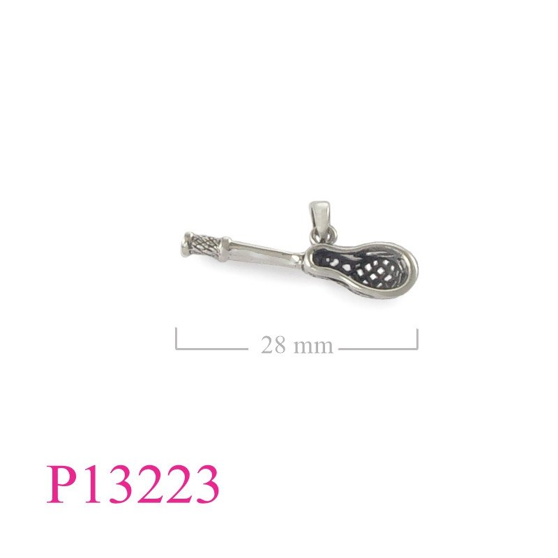 <p>Pendant, Lacrosses stick.</p>