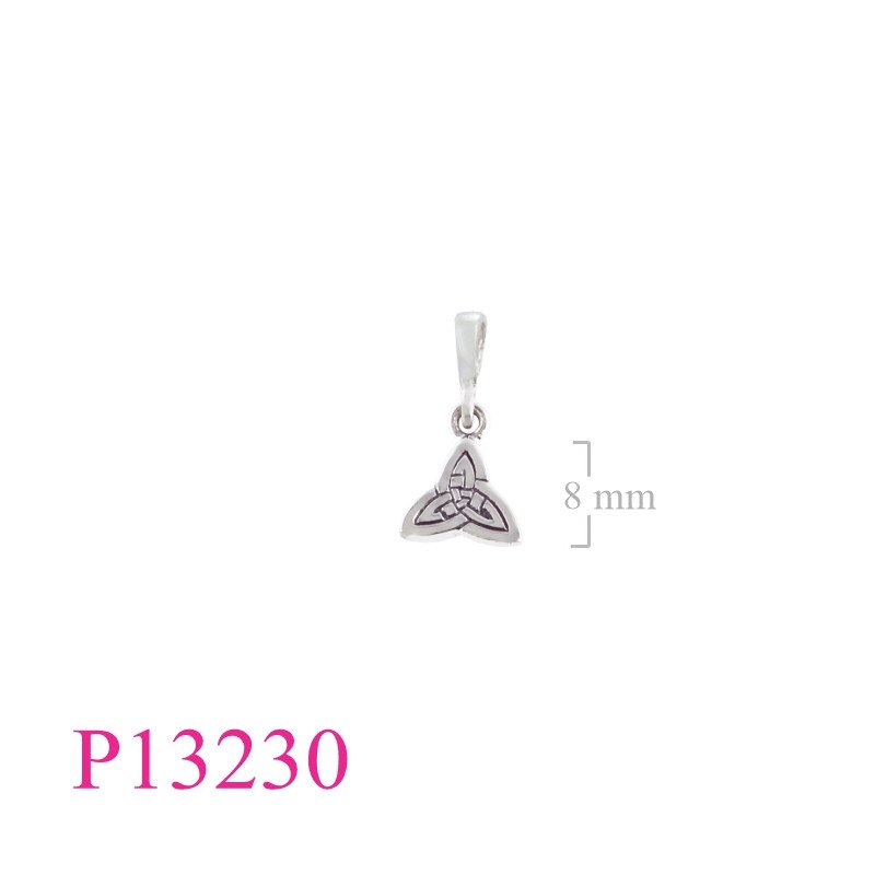 <p>Pendant, 8mm Trinity.</p>