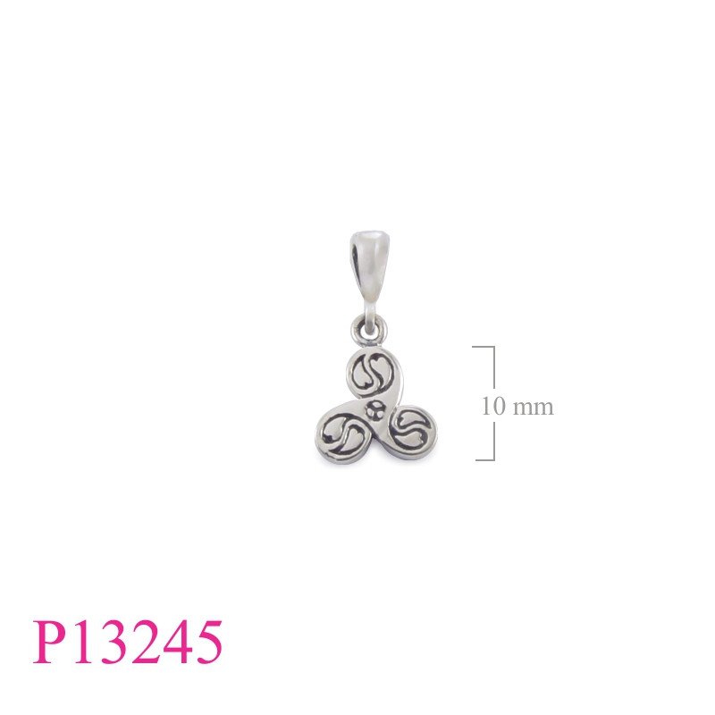 <p>Triskelion Pendant, 10mm Triskelion.</p>