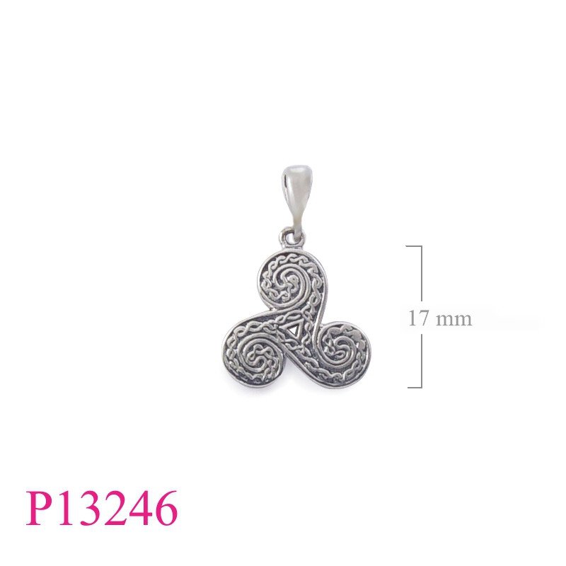 <p>Triskelion Pendant, 17mm twist wires Triskelion.</p>