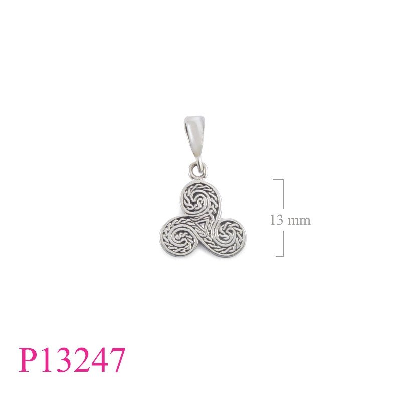 <p>Triskelion Pendant, 12mm twist wires Triskelion.</p>