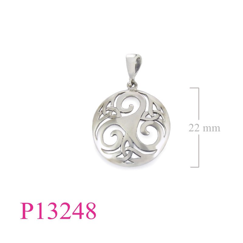 <p>Pendant, round Triskellion.</p>