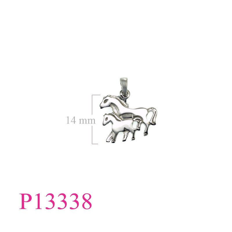 <p>Pendant, horse and pony.</p>