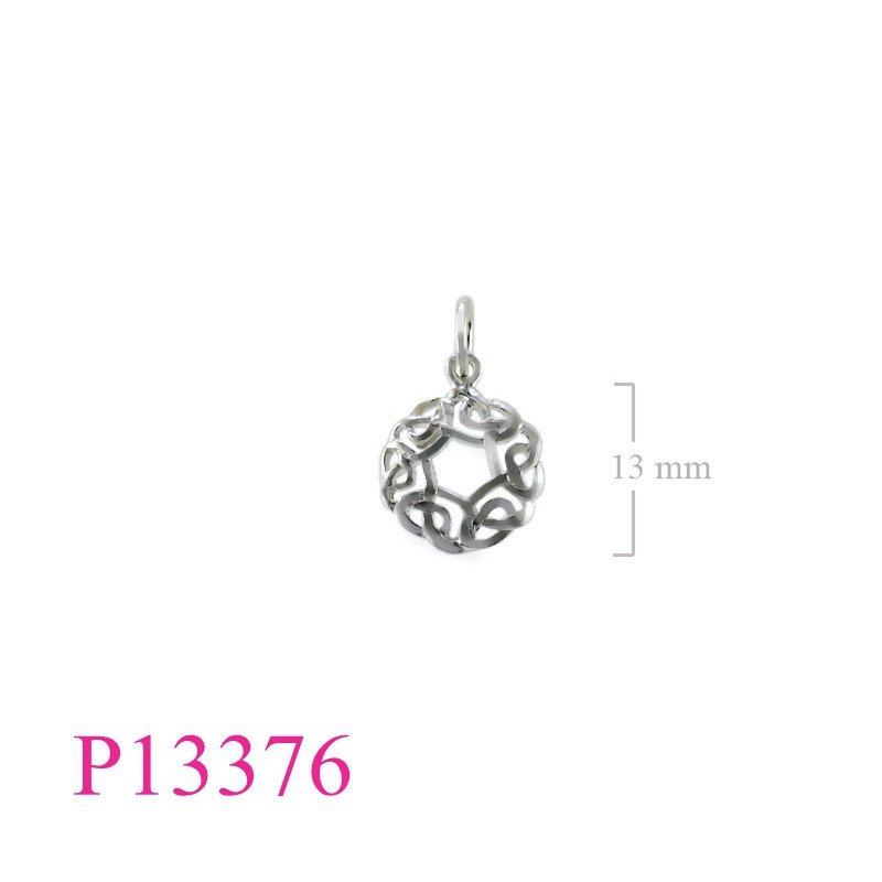 <p>Pendant, 13mm round cut out Celtic.</p>