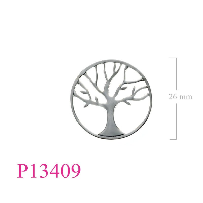 <p>Pendant, tree in round.</p>