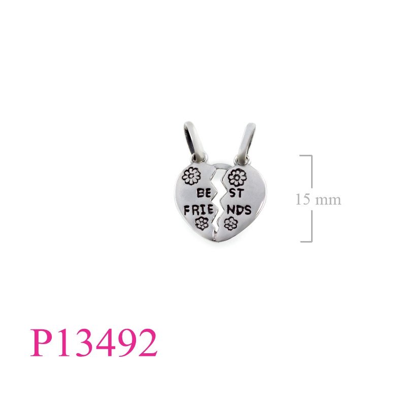 <p>Pendant, spilt able "BEST FRIENDS" heart.</p>
