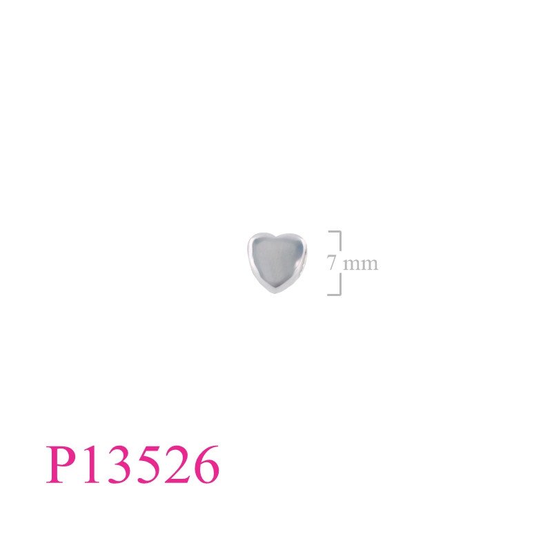 <p>Pendant, 7mm heart bead.</p>