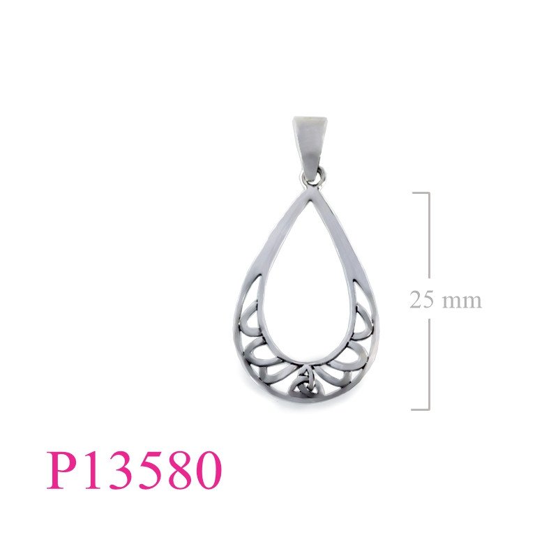 <p>Pendant, drop Trinity design.</p>