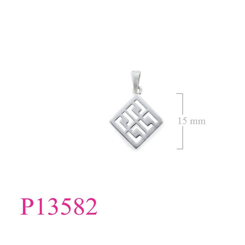 <p>Pendant, square design.</p>