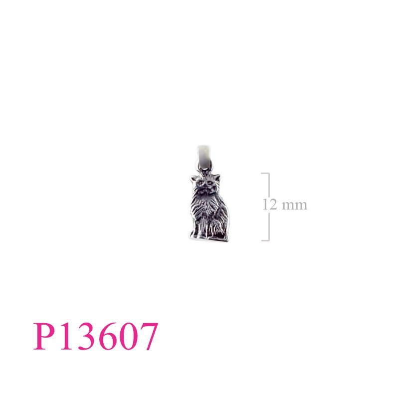 <p>Pendant, sitting cat.</p>