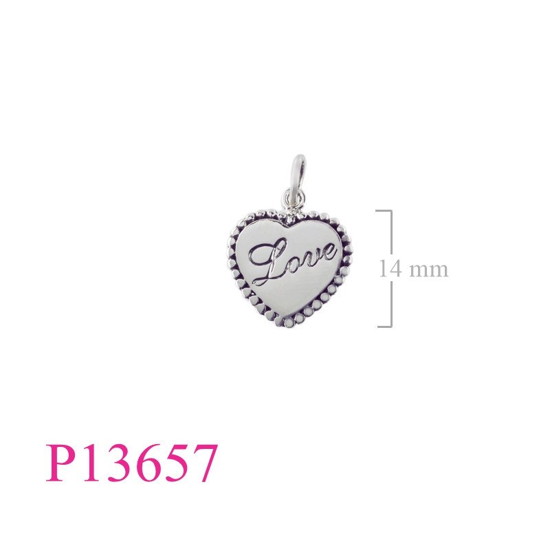 <p>Pendant, "LOVE" heart.</p>
