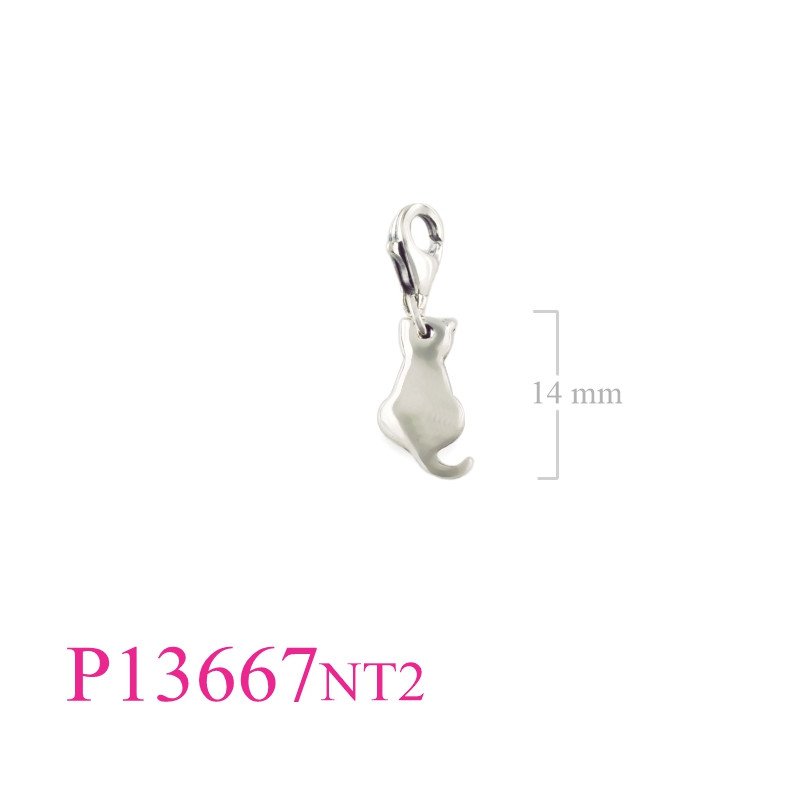 <p>Pendant, sitting cat.</p>