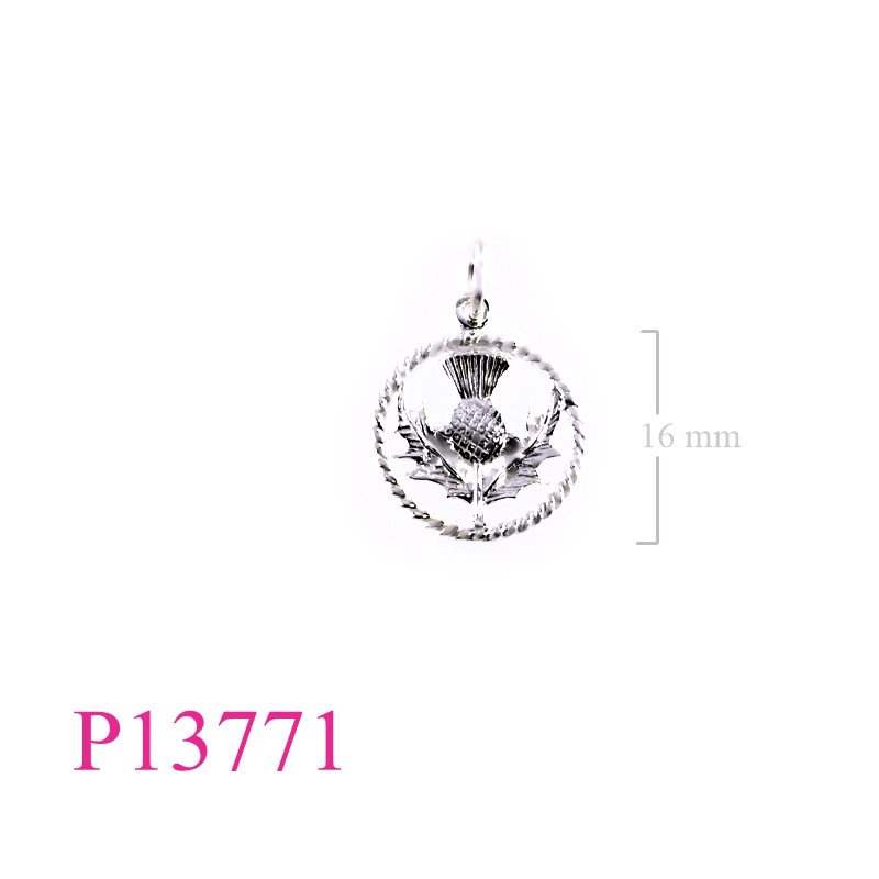 <p>Pendant, Thistle in round.</p>