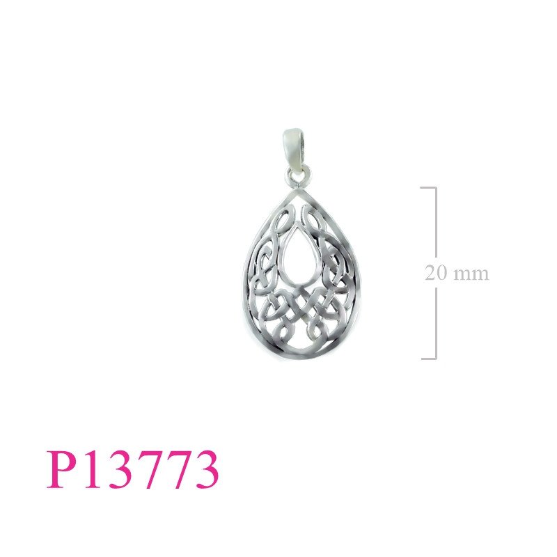 <p>Pendant, open drop Celtic.</p>