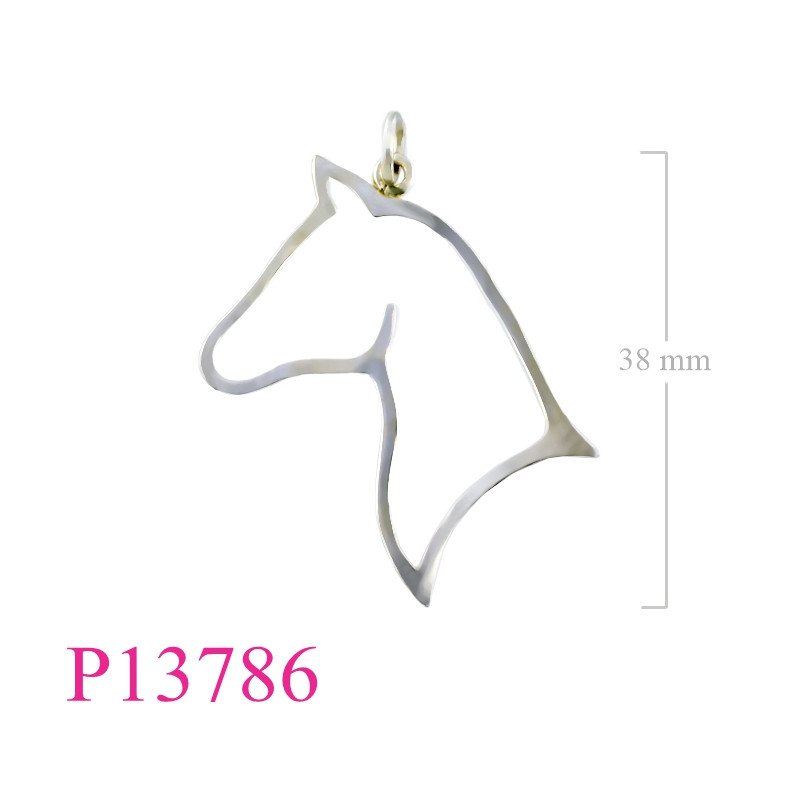 <p>Pendant, cut out horse head.</p>