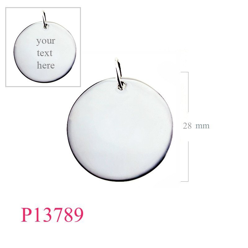 <p>Pendant, 30x1.5mm round tag.</p>