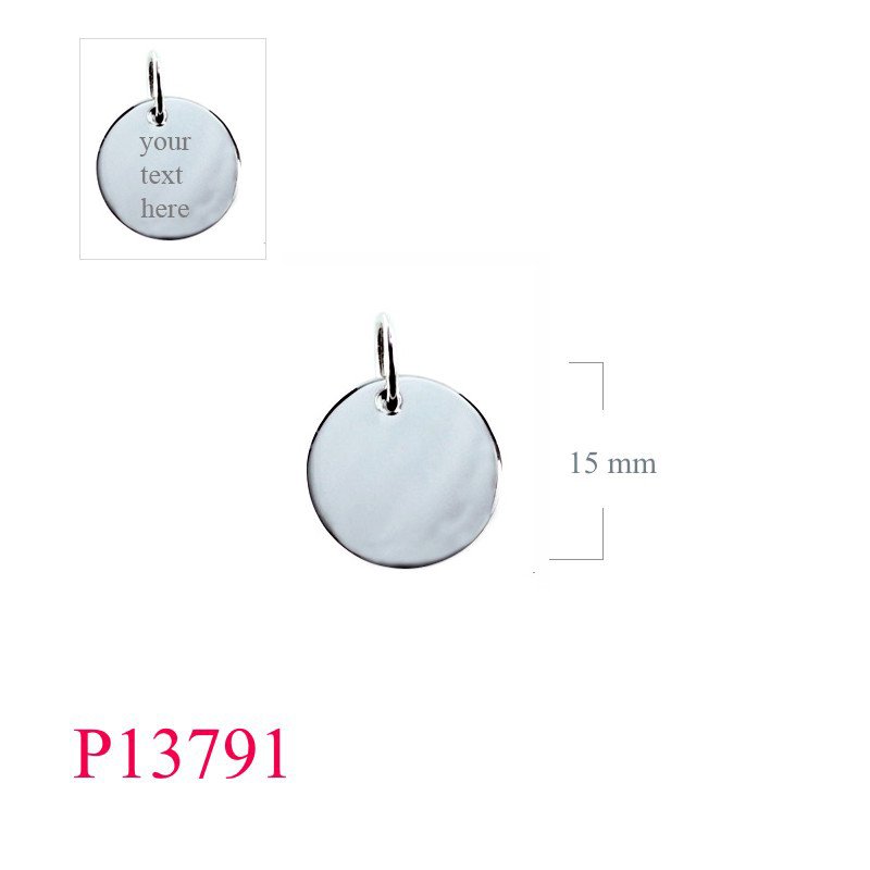 <p>Pendant, 16x1.5mm round tag.</p>