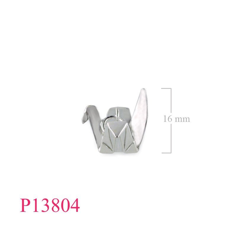 <p>Pendant, 16mm origami bird.</p>
