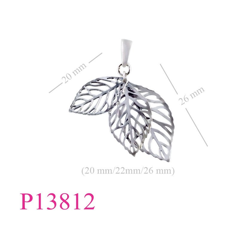 <p>Pendant, 3 stencil leaves.</p>