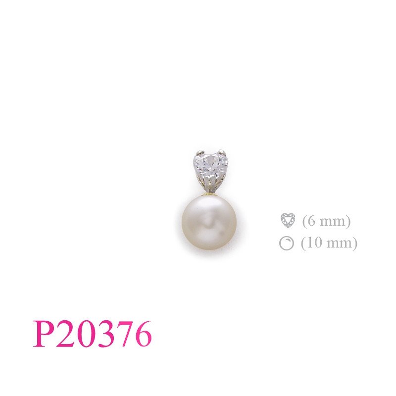 <p>Stone Pendant, 10mm bead with 6mm heart stone.</p>