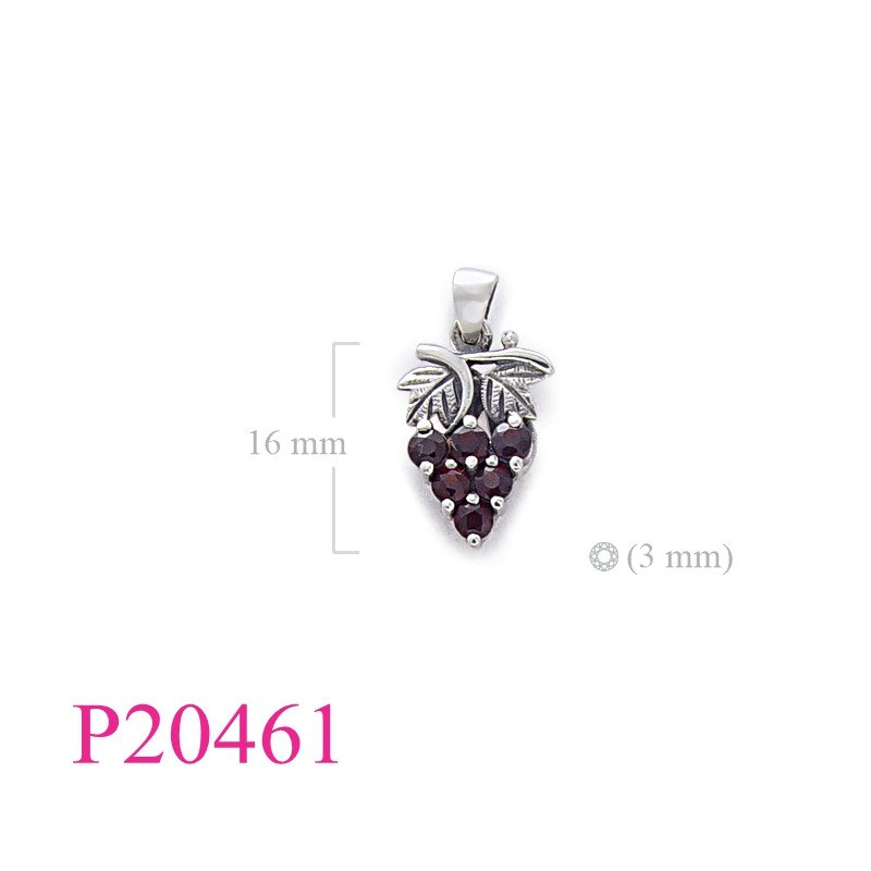 <p>Stone Pendant, grape with 3mm round stones.</p>