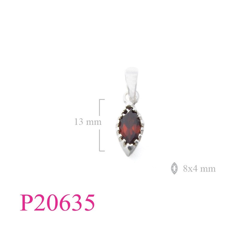 <p>Stone Pendant, 8x4mm marquise stone.</p>
