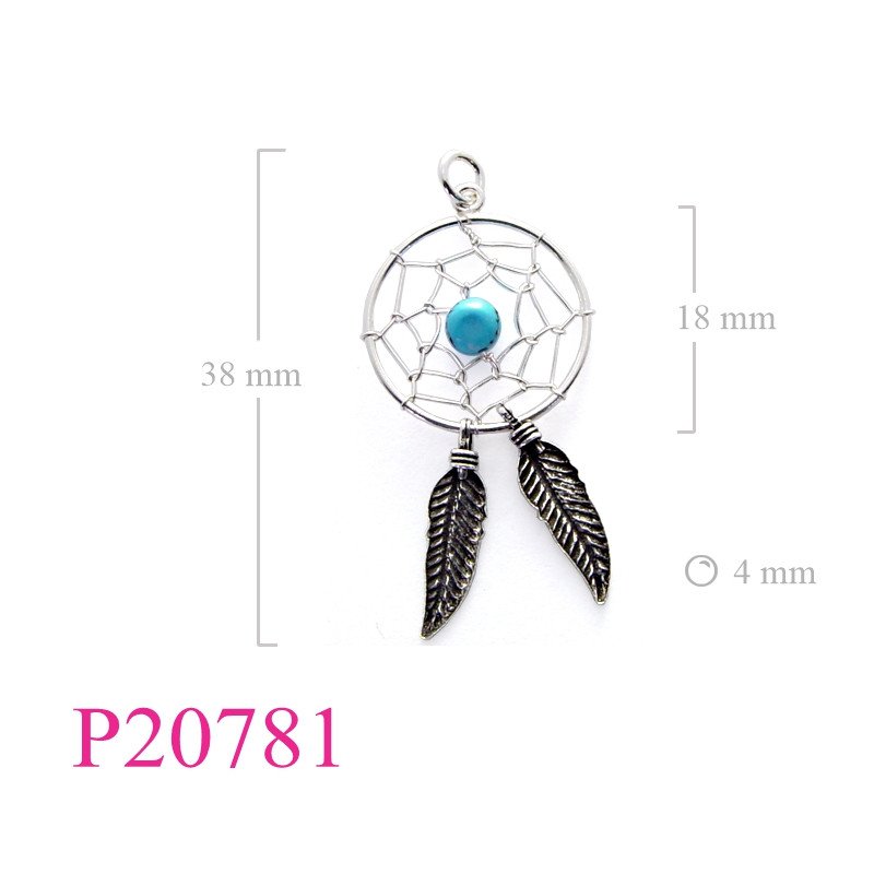 <p>Stone Pendant, 18mm dream catcher.</p>