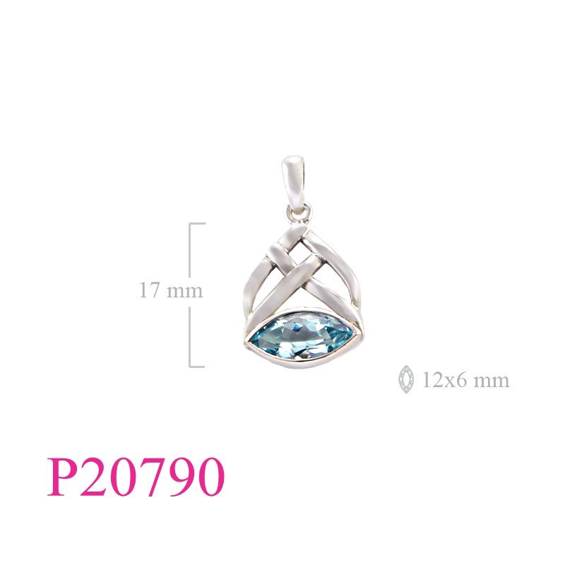 <p>Stone Pendant, celtic with 12x6mm marquise stone.</p>